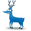 download Deer clipart image with 180 hue color