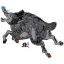 download Wild Boar clipart image with 180 hue color
