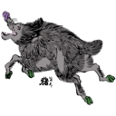 download Wild Boar clipart image with 270 hue color