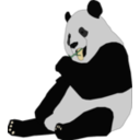 download Panda clipart image with 45 hue color