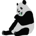 download Panda clipart image with 135 hue color