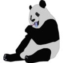 download Panda clipart image with 225 hue color