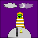 download Lighthouse clipart image with 45 hue color