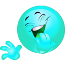 download Laughing Smiley Emoticon clipart image with 135 hue color