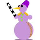 download Snowman Traffic Cop By Rones clipart image with 45 hue color