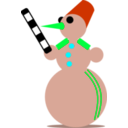 download Snowman Traffic Cop By Rones clipart image with 135 hue color