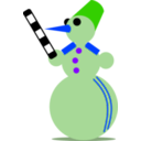 download Snowman Traffic Cop By Rones clipart image with 225 hue color