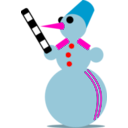 download Snowman Traffic Cop By Rones clipart image with 315 hue color