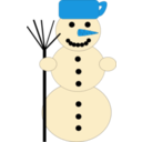 download Snowman clipart image with 180 hue color