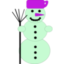 download Snowman clipart image with 270 hue color