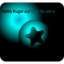 download Ball On Square clipart image with 180 hue color