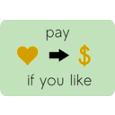 download Pay If You Like clipart image with 45 hue color