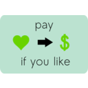 download Pay If You Like clipart image with 90 hue color