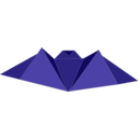 download Origami Bat clipart image with 225 hue color