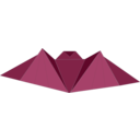 download Origami Bat clipart image with 315 hue color