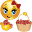 Strawberry Girl Smiley Emoticon