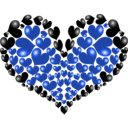 download Red Heart clipart image with 225 hue color