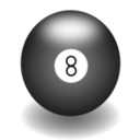 download Eight Ball clipart image with 0 hue color