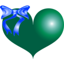 download Red Heart clipart image with 180 hue color