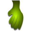 download Green Monster Hand 1 clipart image with 315 hue color