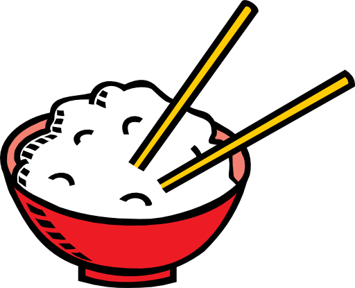 Bowl Of Rice And Chopsticks