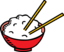 Bowl Of Rice And Chopsticks
