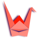 download Paper Crane clipart image with 270 hue color