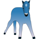 download Foal clipart image with 180 hue color