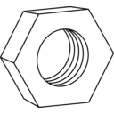 download Hex Nut For Bolts clipart image with 90 hue color