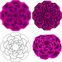 download Flower clipart image with 315 hue color