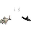 download Prehistoric Looking Fish clipart image with 135 hue color