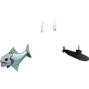 download Prehistoric Looking Fish clipart image with 270 hue color