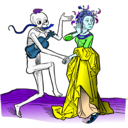 download Dance Macabre 10 clipart image with 180 hue color