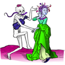 download Dance Macabre 10 clipart image with 225 hue color