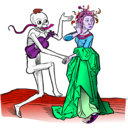 download Dance Macabre 10 clipart image with 270 hue color