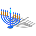 download Hanukkah Lamp clipart image with 180 hue color