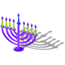download Hanukkah Lamp clipart image with 225 hue color