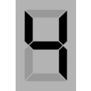 download Seven Segment Display Gray 4 clipart image with 45 hue color