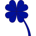 download 4 Leaf Clover clipart image with 90 hue color