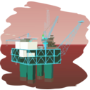 download Oil Rig clipart image with 135 hue color