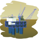 download Oil Rig clipart image with 180 hue color