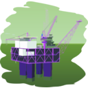 download Oil Rig clipart image with 225 hue color