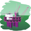 download Oil Rig clipart image with 270 hue color