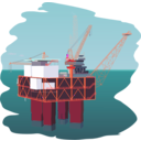 download Oil Rig clipart image with 315 hue color