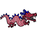 download Dragon clipart image with 180 hue color