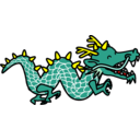 download Dragon clipart image with 0 hue color