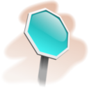 download Stop Sign Angled 01 clipart image with 180 hue color