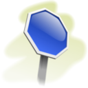 download Stop Sign Angled 01 clipart image with 225 hue color