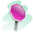 download Stop Sign Angled 01 clipart image with 315 hue color