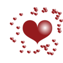 download Red Heart clipart image with 0 hue color